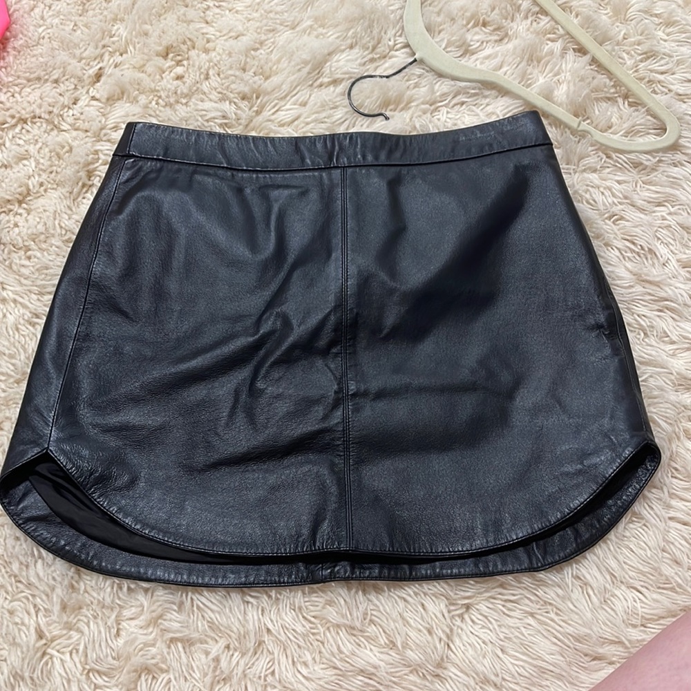 black BB Dakota Leather skirt 6